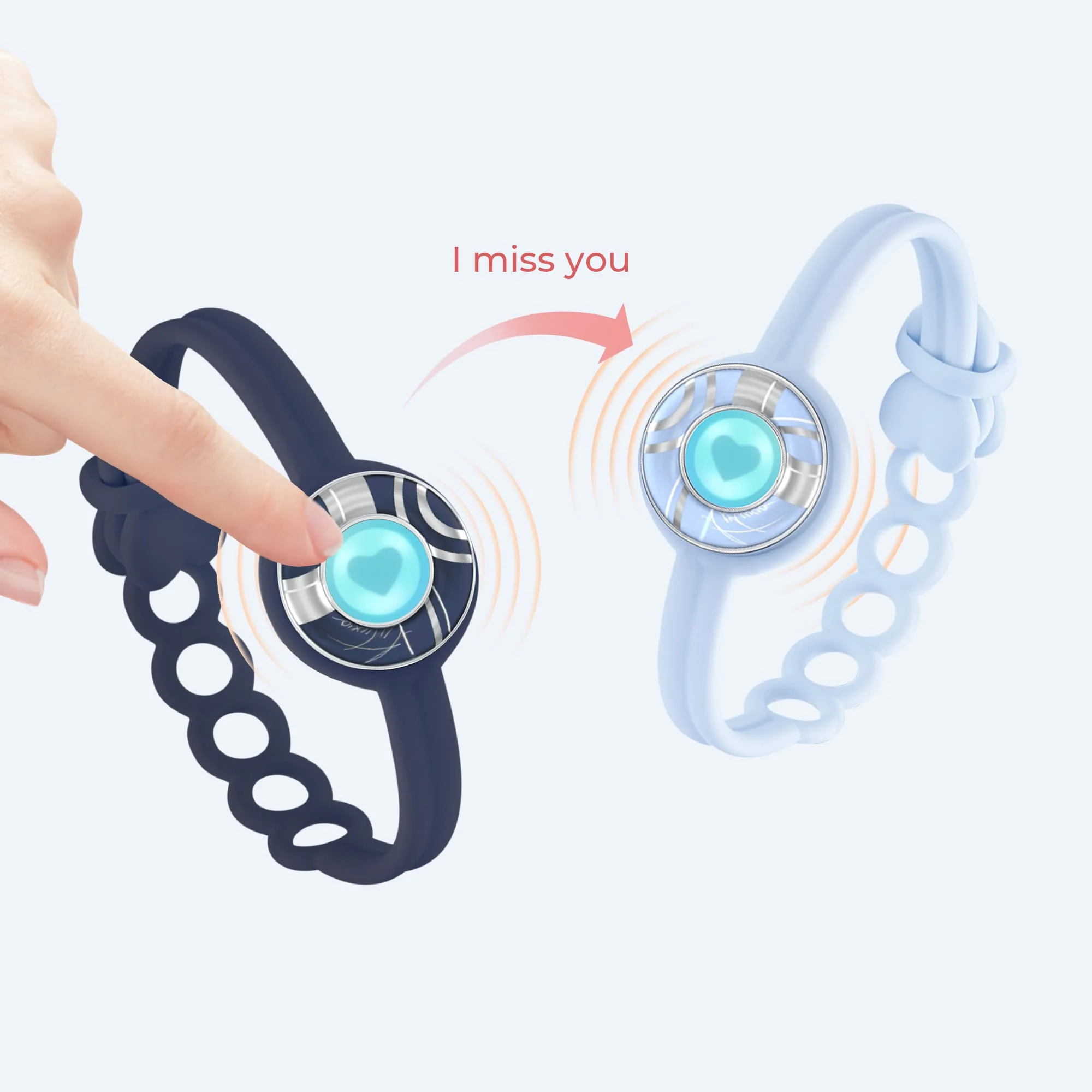 Candy Wave Touch Bracelets(Deep Blue+Light Blue) - Image 2