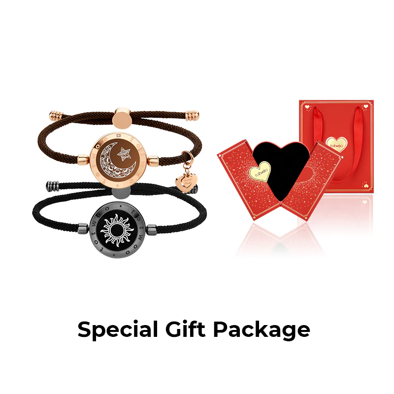 [ Red Gift Packaging] Sun & Moon Touch Bracelets with Milan Rope (Black+Brown) - Image 10