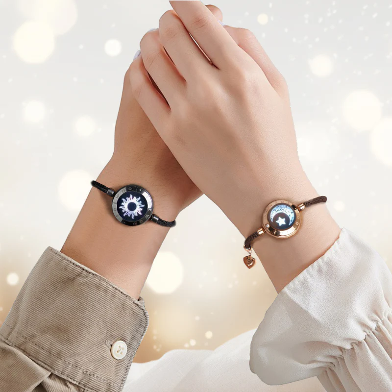 [ Red Gift Packaging] Sun & Moon Touch Bracelets with Milan Rope (Black+Brown) - Image 6