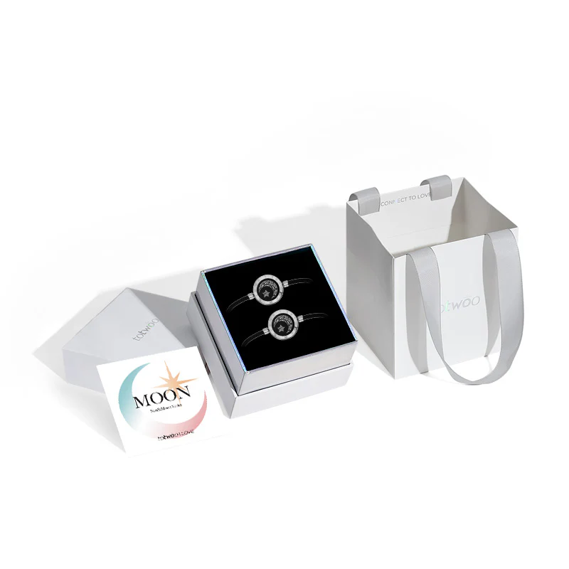 Moon & Moon Touch Bracelets with Milan Rope (Black+Black) - Image 6