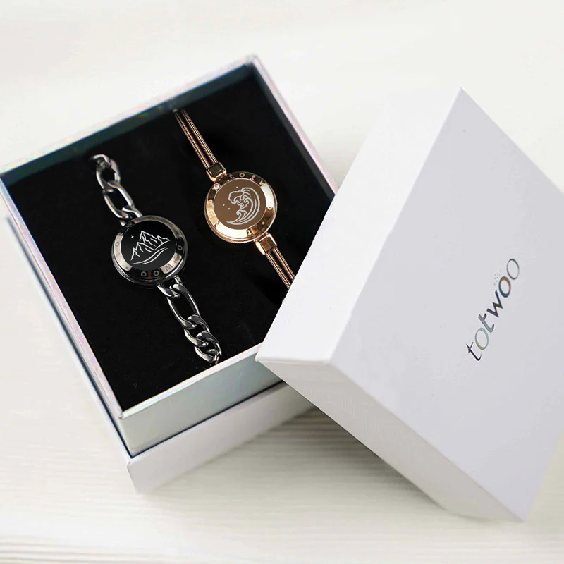 Mountain&Sea Touch Bracelets (Black Figaro Chain+Rose Gold Snake Chain) - Image 11