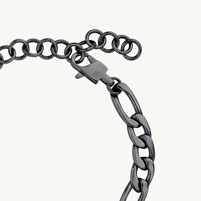 Mountain&Sea Touch Bracelets (Black Figaro Chain+Rose Gold Snake Chain) - Image 9