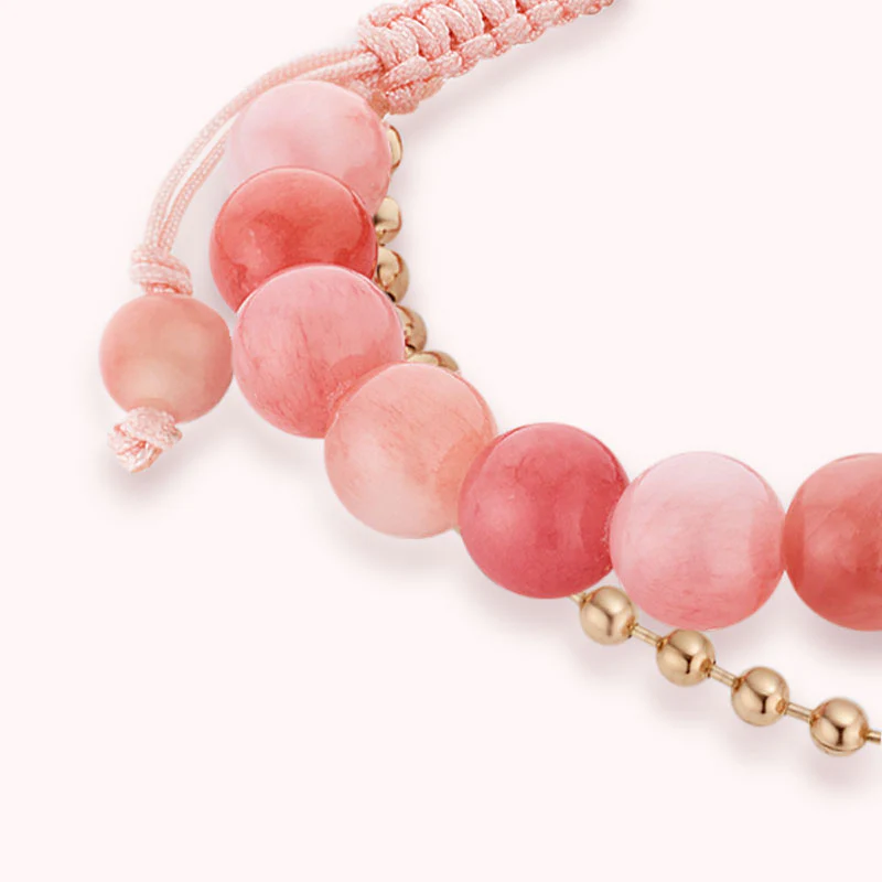 Mountain & Sea Touch Bracelets with Beaded Black Agate and Pink Persian Jade - Image 9
