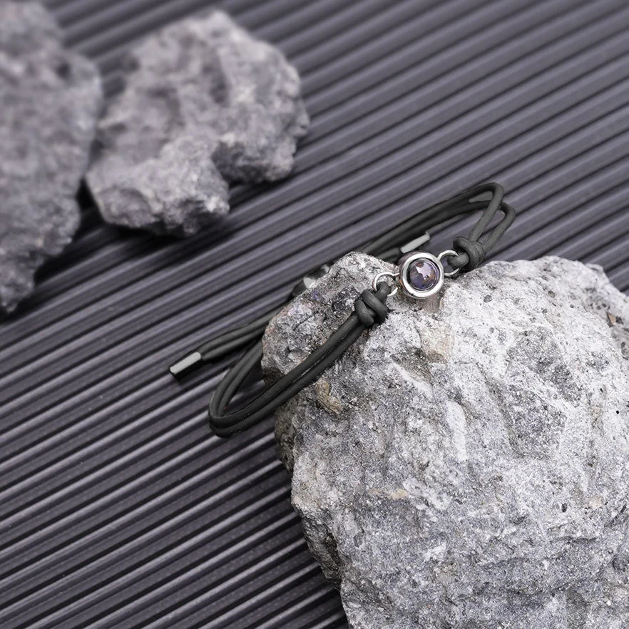 Personalized Genuine Leather Photo Bracelet - Image 7