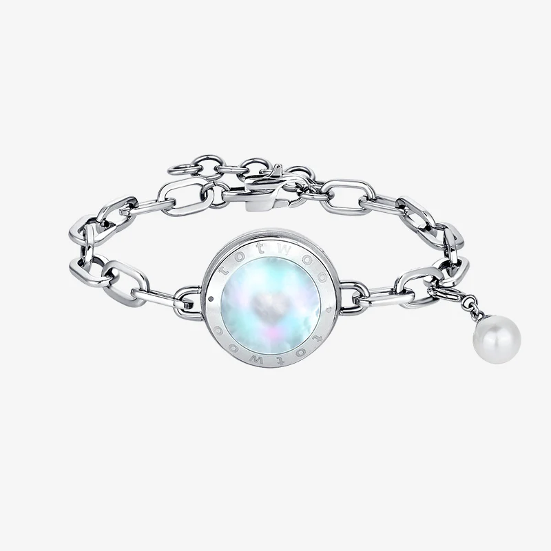 Soulmate 2.0 Single Touch Bracelet (Silver Paperclip Chain)
