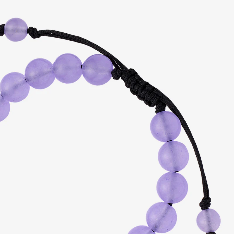 Sun & Moon Beaded Bracelets in Purple and Black - Image 6