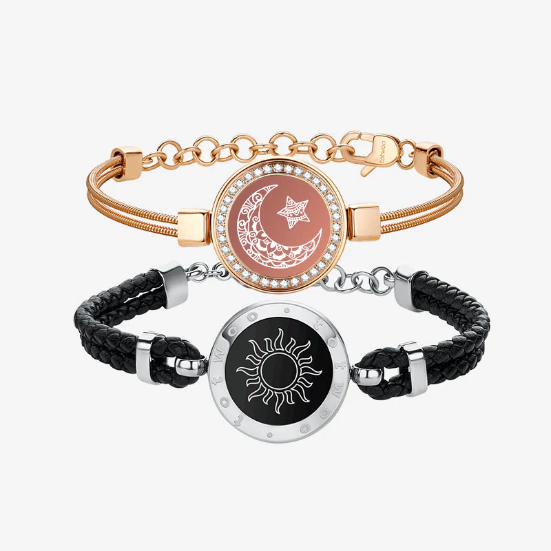 Sun & Moon Touch Bracelets (Snake Chain + Braided Cord) - Image 11