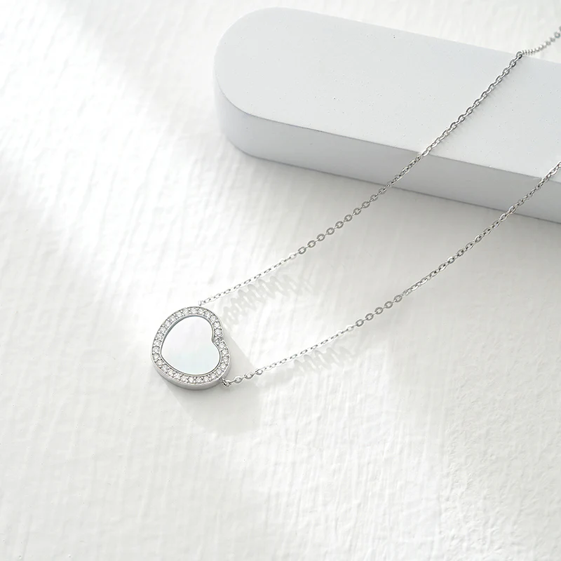 Totwoo Memory NFC Necklace(18K White Gold Plated Silver & Mother of Pearl) - Image 7