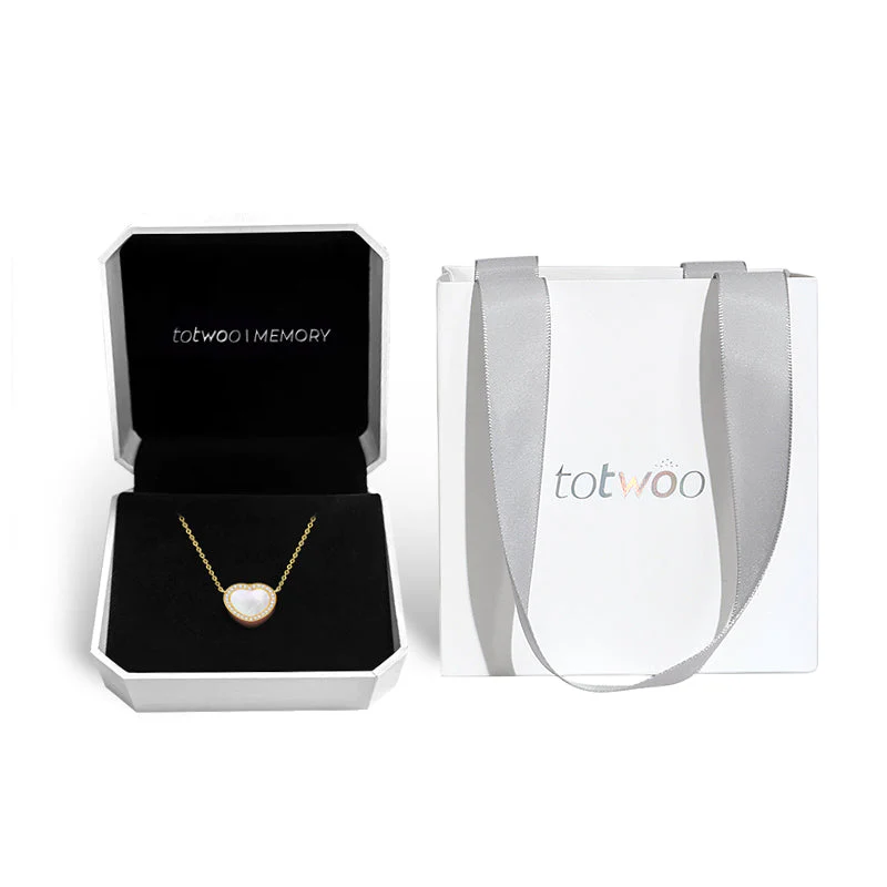 Totwoo MEMORY Digital Locket Heart Necklace(Gold) - Image 8
