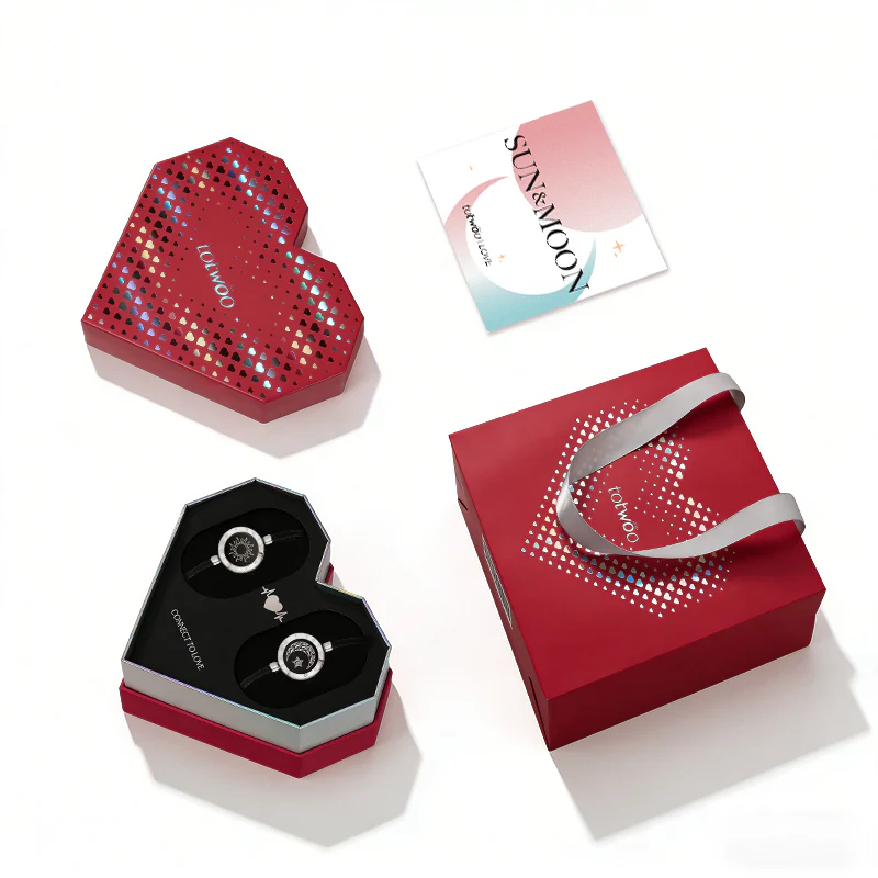 [Totwoo Signal Gift Box] Sun & Moon Bracelets with Black Milan Rope - Image 10